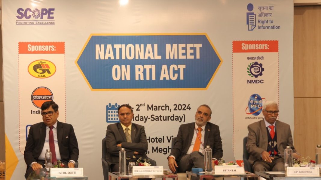 SCOPE’s ‘National Meet on RTI Act’ organized in Shillong SCOPE’s ‘National Meet on RTI Act’ organized in Shillong