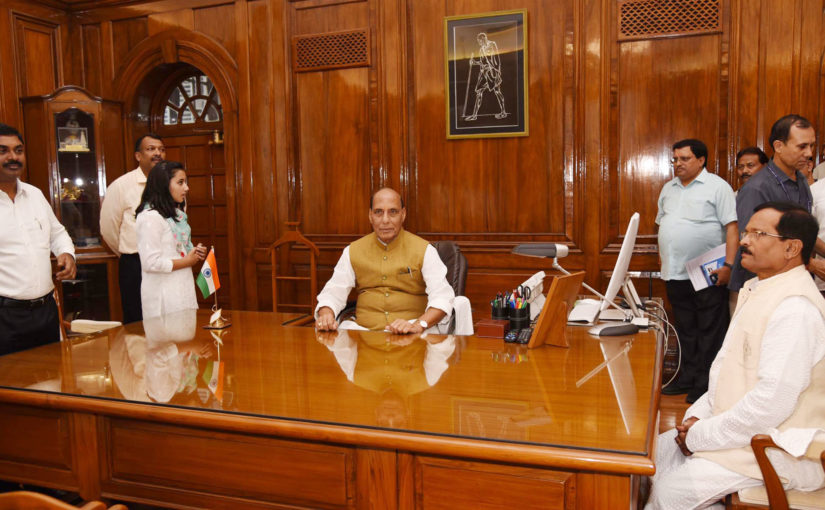 Shri Rajnath Singh assumes charge as Raksha Mantri for the second consecutive term Shri Rajnath Singh assumes charge as Raksha Mantri for the second consecutive term