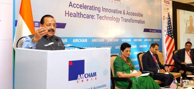 Union Minister Dr Jitendra Singh addresses American Chamber of India ‘Healthcare Summit’; emphasises use of latest technology for accessible, affordable healthcare Union Minister Dr Jitendra Singh addresses American Chamber of India ‘Healthcare Summit’; emphasises use of latest technology for accessible, affordable healthcare