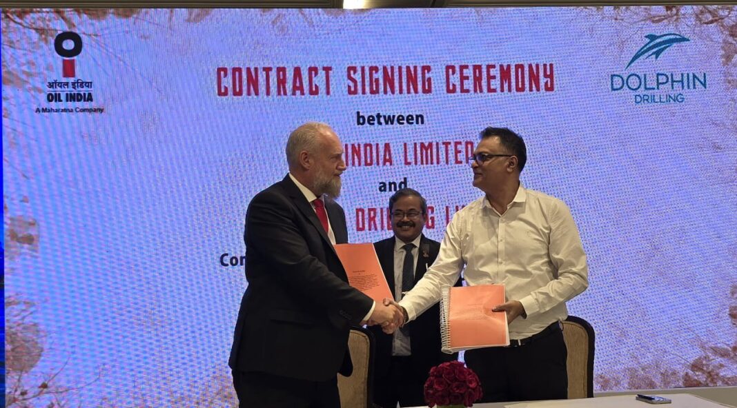 Oil India Limited. and Dolphin Drilling signs contract for hiring of Blackford Dolphin. Oil India Limited. and Dolphin Drilling signs contract for hiring of Blackford Dolphin.