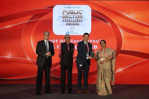 Oil India Limited Wins Dun & Bradstreet PSU Excellence Awards 2024 for Crude Oil and Best Maharatna. Oil India Limited Wins Dun & Bradstreet PSU Excellence Awards 2024 for Crude Oil and Best Maharatna.