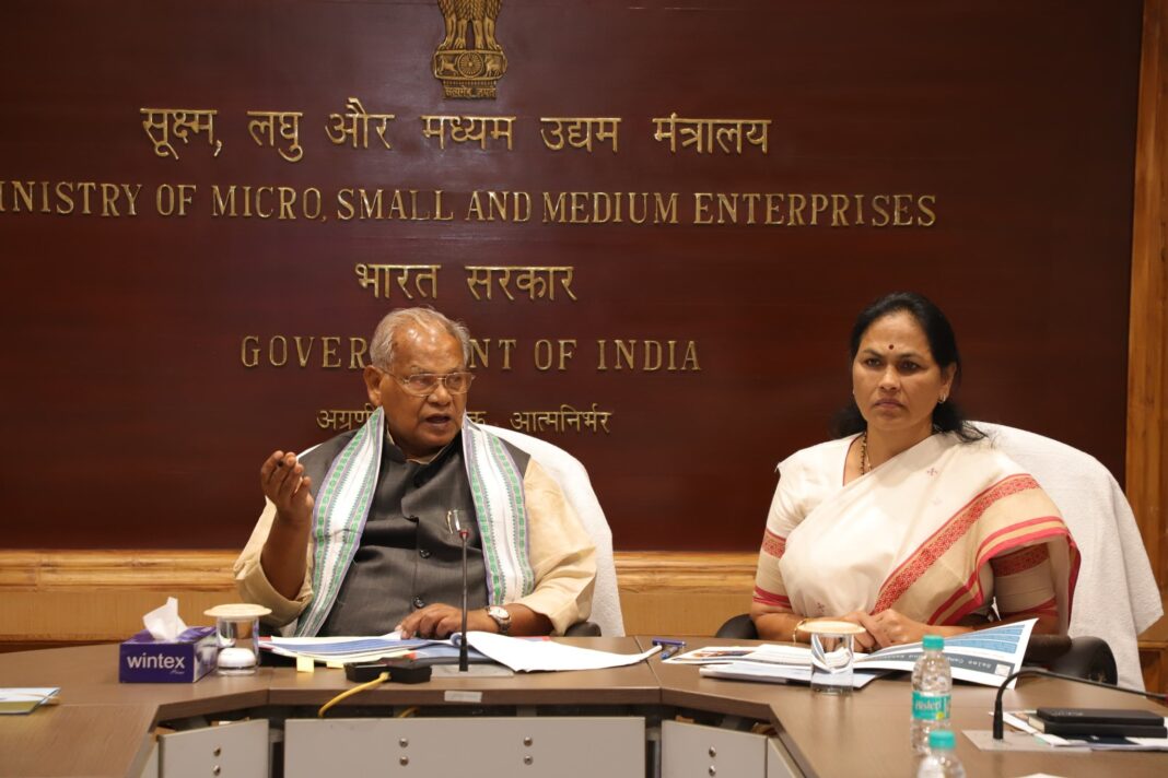 Union Minister Shri Jitan Ram Manjhi reviews KVI sector performance and Khadi Mahotsav, 2024 preparations. Union Minister Shri Jitan Ram Manjhi reviews KVI sector performance and Khadi Mahotsav, 2024 preparations.