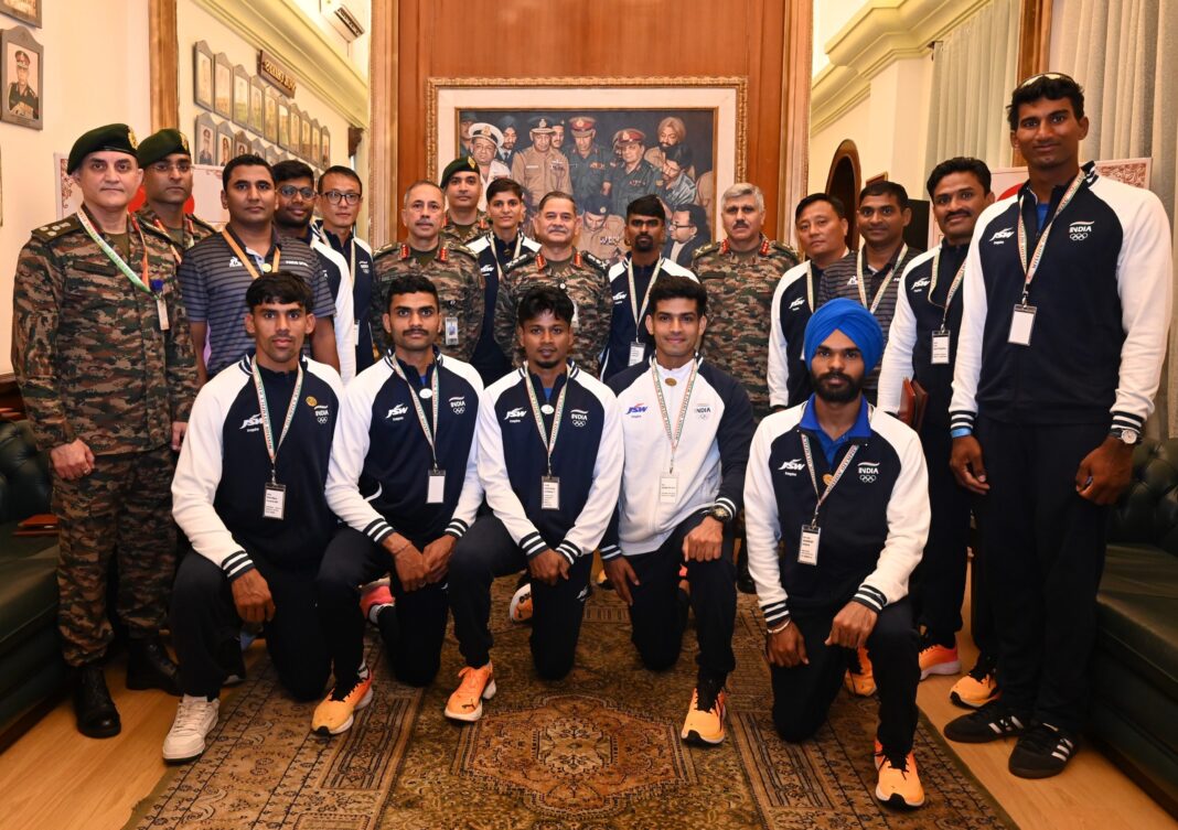 ARMY CHIEF GENERAL UPENDRA DWIVEDI FELICITATES INDIAN ARMY SPORTSPERSONS WHO PARTICIPATED IN PARIS OLYMPICS 2024 ARMY CHIEF GENERAL UPENDRA DWIVEDI FELICITATES INDIAN ARMY SPORTSPERSONS WHO PARTICIPATED IN PARIS OLYMPICS 2024
