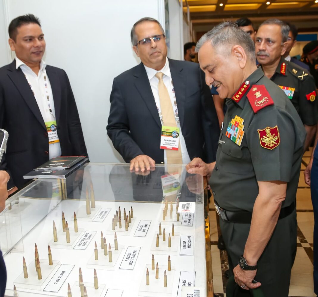 Global disruptions have given opportunity for domestic defence industry to bolster manufacturing capabilities to make India net exporter, says CDS Gen Anil Chauhan in Ammo India 2024 Conference Global disruptions have given opportunity for domestic defence industry to bolster manufacturing capabilities to make India net exporter, says CDS Gen Anil Chauhan in Ammo India 2024 Conference