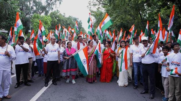 Massive Turnout at Tiranga Yatra Organized by institutions under Ministry of Culture in Delhi as part of Har Ghar Tiranga 2024 Massive Turnout at Tiranga Yatra Organized by institutions under Ministry of Culture in Delhi as part of Har Ghar Tiranga 2024