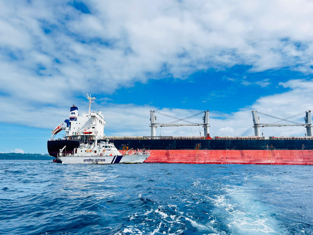 MEDICAL EVACUATION BY INDIAN COAST GUARD EX- MV OLYMPIA GR OFF PORT BLAIR. MEDICAL EVACUATION BY INDIAN COAST GUARD EX- MV OLYMPIA GR OFF PORT BLAIR.