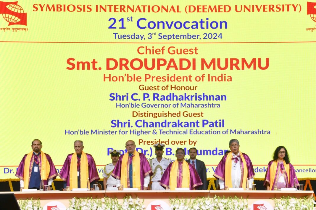 President of India graces 21st convocation of Symbiosis International. President of India graces 21st convocation of Symbiosis International.
