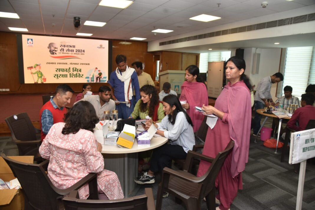 SJVN organized Health Camp for Sanitation & Construction Workers at CHQ, SJVN organized Health Camp for Sanitation & Construction Workers at CHQ,