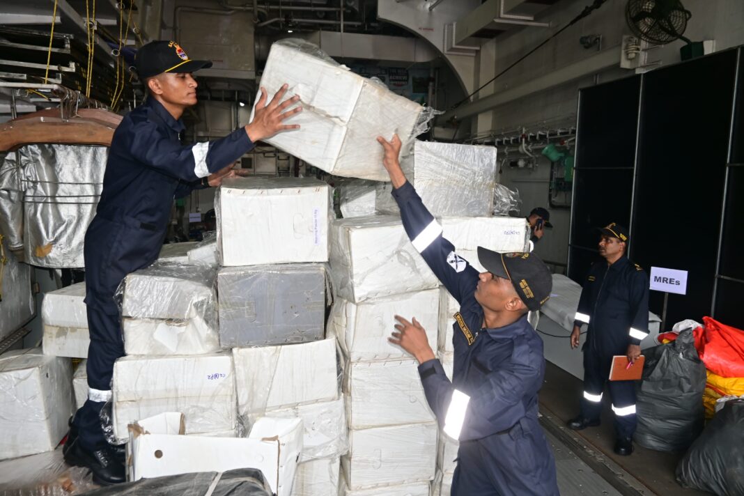 INDIAN NAVY GEARING UP FOR HADR OPS AT MYANMAR – TYPHOON YAGI INDIAN NAVY GEARING UP FOR HADR OPS AT MYANMAR – TYPHOON YAGI