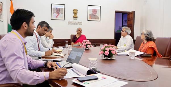 Union Finance Minister Smt. Nirmala Sitharaman chairs 2nd meeting to review Capital Expenditure (Capex) for Ministry of Railways, in New Delhi, today Union Finance Minister Smt. Nirmala Sitharaman chairs 2nd meeting to review Capital Expenditure (Capex) for Ministry of Railways, in New Delhi, today