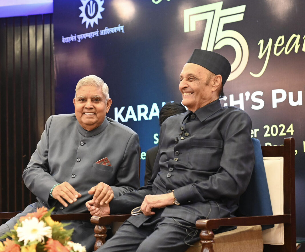 Vice-President’s address at the felicitation ceremony of Dr. Karan Singh on completion of 75 years in public life. Vice-President’s address at the felicitation ceremony of Dr. Karan Singh on completion of 75 years in public life.