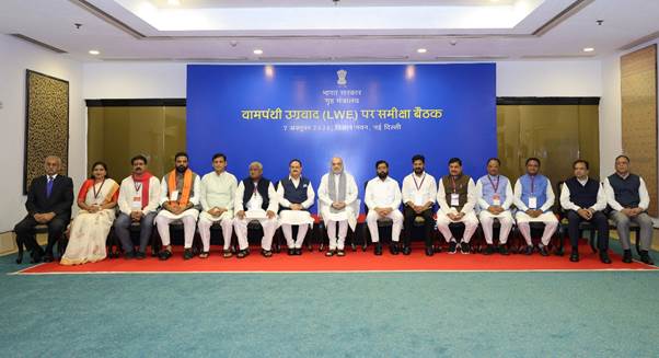 Union Home Minister and Minister of Cooperation, Shri Amit Shah chairs a review meeting on Left Wing Extremism (LWE) in New Delhi today Union Home Minister and Minister of Cooperation, Shri Amit Shah chairs a review meeting on Left Wing Extremism (LWE) in New Delhi today