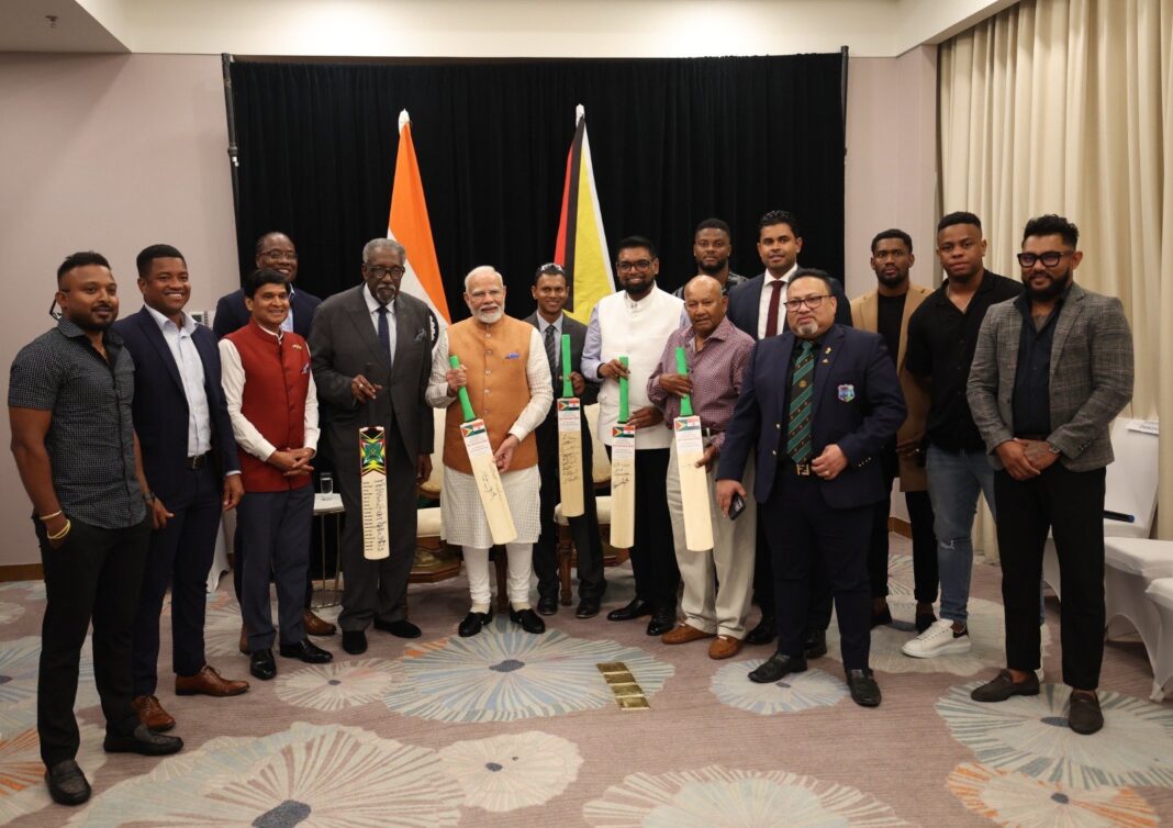 Prime Minister interacts with leading cricket players of Guyana Prime Minister interacts with leading cricket players of Guyana