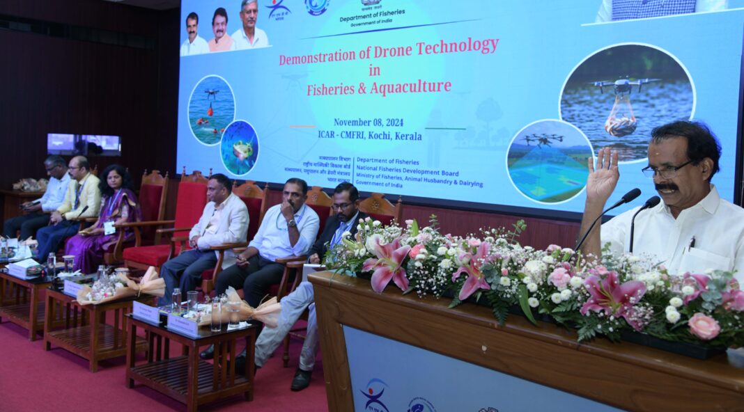 Union Minister of State Shri George Kurian inaugurates workshop on Application and Demonstration of Drone Technology in Fisheries and Aquaculture Union Minister of State Shri George Kurian inaugurates workshop on Application and Demonstration of Drone Technology in Fisheries and Aquaculture