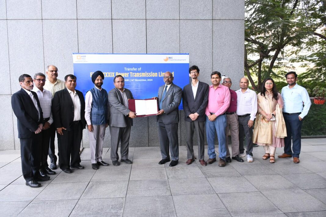 RECPDCL Handovers 1 No. SPV viz. ERES-XXXIX Power Transmission Limited to Tata Power Company Limited RECPDCL Handovers 1 No. SPV viz. ERES-XXXIX Power Transmission Limited to Tata Power Company Limited