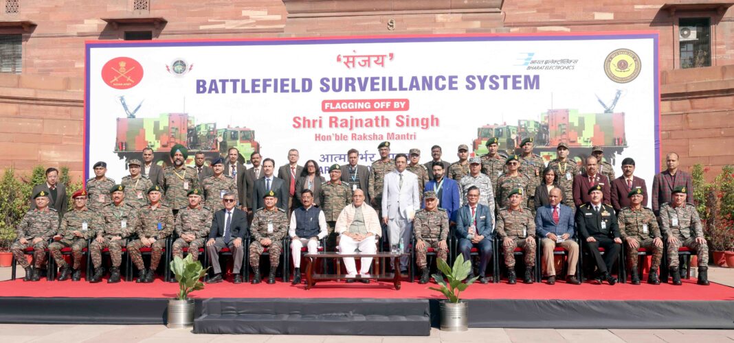 Raksha Mantri Shri Rajnath Singh flags-off ‘SANJAY – The Battlefield Surveillance System’ from New Delhi Raksha Mantri Shri Rajnath Singh flags-off ‘SANJAY – The Battlefield Surveillance System’ from New Delhi
