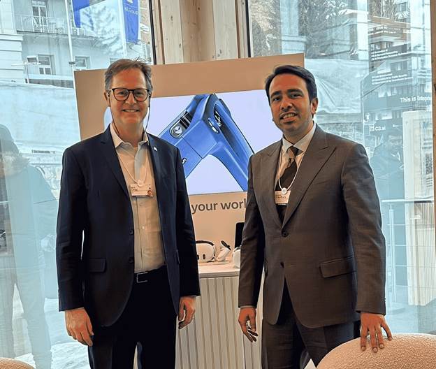 Jayant Chaudhary Meets President of Global Affairs at Meta on the sidelines of World Economic Forum, Davos Jayant Chaudhary Meets President of Global Affairs at Meta on the sidelines of World Economic Forum, Davos