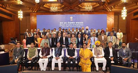 The Two-Day National Conference with Labour Ministers and Secretaries of States & UTs in New Delhi, chaired by Dr. Mansukh Mandaviya, Union Minister for Labour & Employment and Youth Affairs & Sports Concluded Today The Two-Day National Conference with Labour Ministers and Secretaries of States & UTs in New Delhi, chaired by Dr. Mansukh Mandaviya, Union Minister for Labour & Employment and Youth Affairs & Sports Concluded Today
