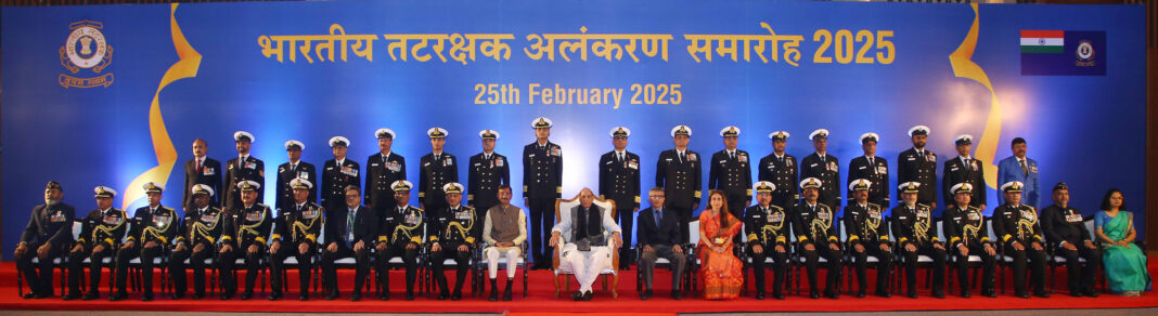 Defense Minister Shri Rajnath Singhprovided 32 bravery, special service and commendable service medals to ICG personnel Defense Minister Shri Rajnath Singhprovided 32 bravery, special service and commendable service medals to ICG personnel