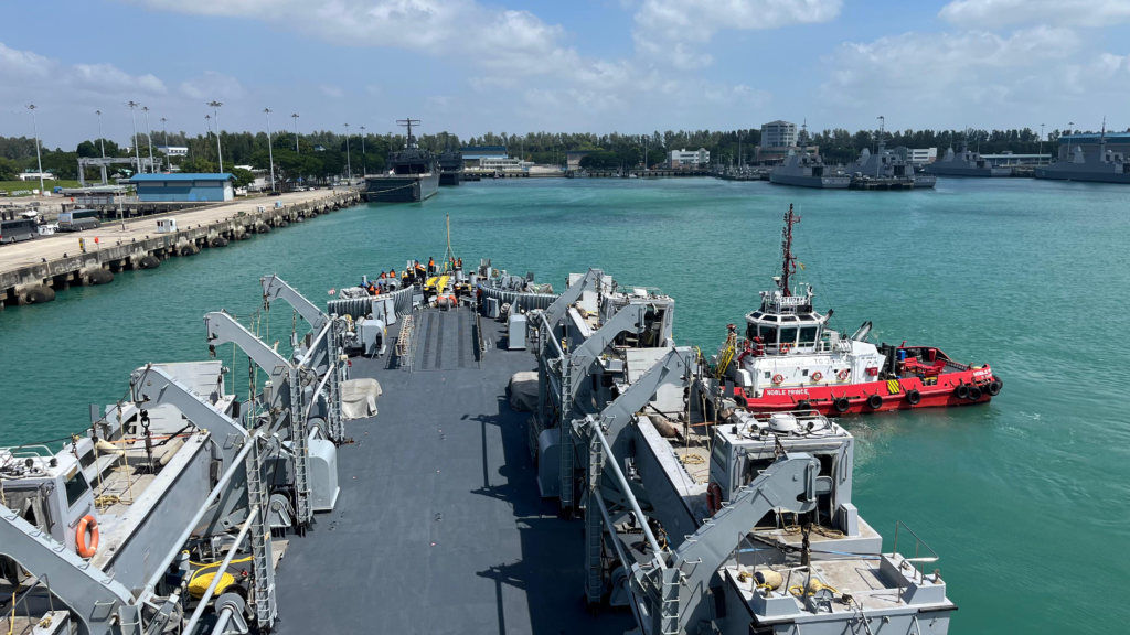 NDIAN NAVY'S FIRST TRAINING SQUADRON ARRIVES AT CHANGI NAVAL BASE, SINGAPORE 1 image