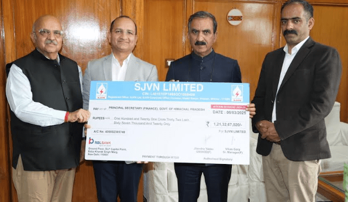 SJVN paid Interim Dividend of Rs. 121.33 crores for FY 2024-25 to GoHP SJVN paid Interim Dividend of Rs. 121.33 crores for FY 2024-25 to GoHP