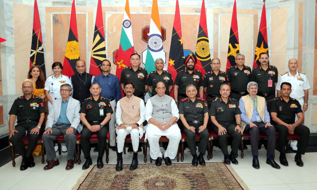 RAKSHA MANTRI ADDRESSES THE SENIOR LEADERSHIP OF INDIAN ARMY DURING ARMY COMMANDERS’ CONFERENCE RAKSHA MANTRI ADDRESSES THE SENIOR LEADERSHIP OF INDIAN ARMY DURING ARMY COMMANDERS’ CONFERENCE