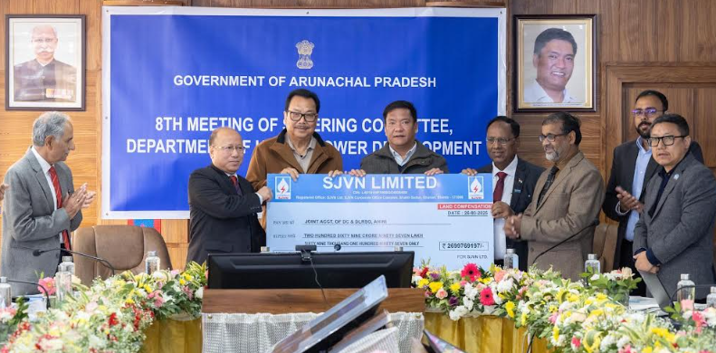 SJVN Releases Rs. 269.97 Crore as Land Compensation for 3097 MW Etalin HEP in Arunachal Pradesh SJVN Releases Rs. 269.97 Crore as Land Compensation for 3097 MW Etalin HEP in Arunachal Pradesh