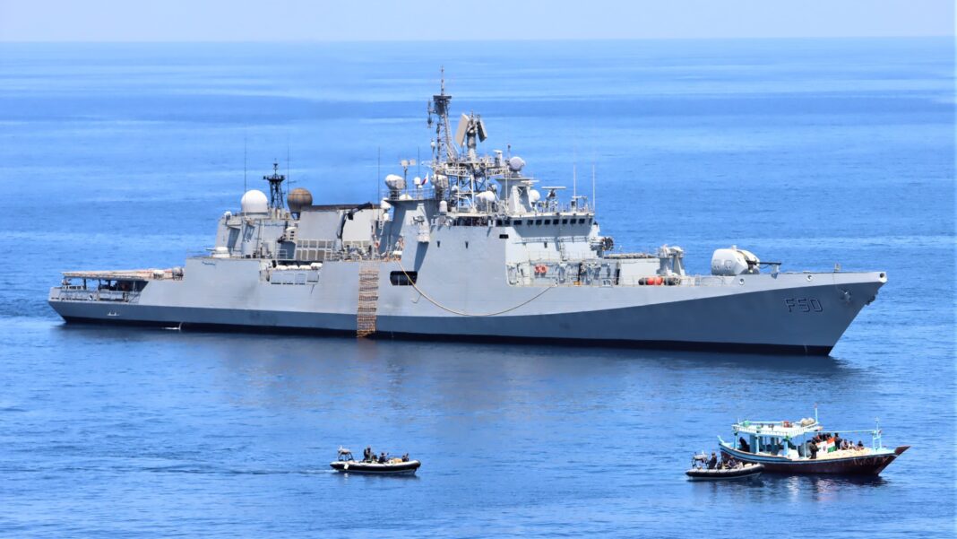 INS Tarkash, a warship posted on Indian Navy mission, seized 2500 kg of intoxicants INS Tarkash, a warship posted on Indian Navy mission, seized 2500 kg of intoxicants