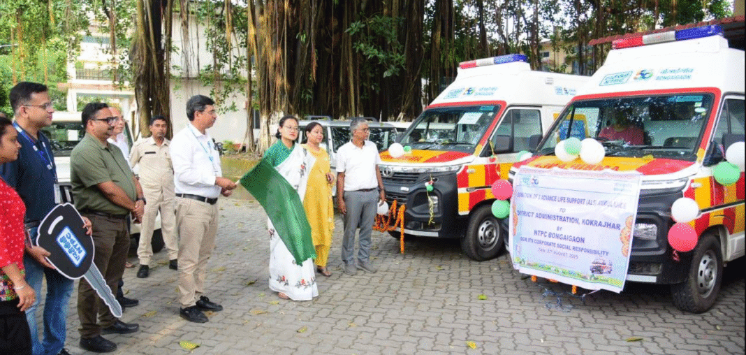NTPC Bongaigaon Donates Three ALS Ambulances to Kokrajhar District Administration NTPC Bongaigaon Donates Three ALS Ambulances to Kokrajhar District Administration