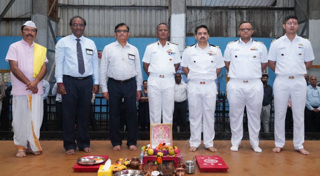 INDIAN COAST GUARD PLATE CUTTING CEREMONY NEXT GENERATION OFFSHORE PATROL VESSEL HELD AT MDL, MUMBAI INDIAN COAST GUARD PLATE CUTTING CEREMONY NEXT GENERATION OFFSHORE PATROL VESSEL HELD AT MDL, MUMBAI