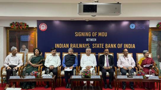 Indian Railways & SBI Sign Landmark MoU to Provide ₹1 Crore Insurance Cover to Railway Employees Indian Railways & SBI Sign Landmark MoU to Provide ₹1 Crore Insurance Cover to Railway Employees