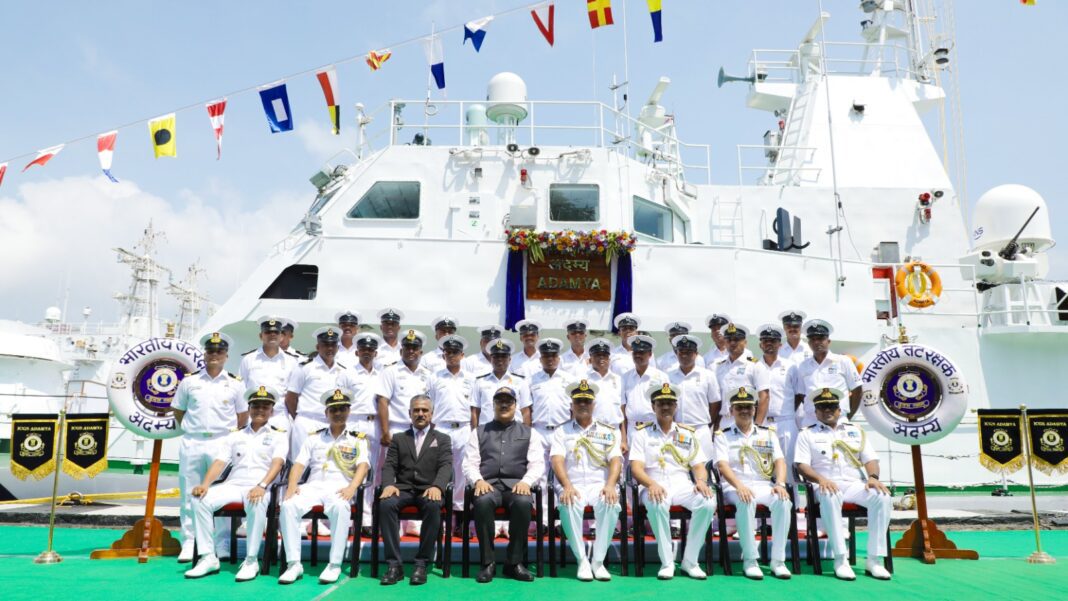 Indian Coast Guard Commissions ICGS Adamya, First of Adamya-Class Fast Patrol Vessels, at Paradip Indian Coast Guard Commissions ICGS Adamya, First of Adamya-Class Fast Patrol Vessels, at Paradip