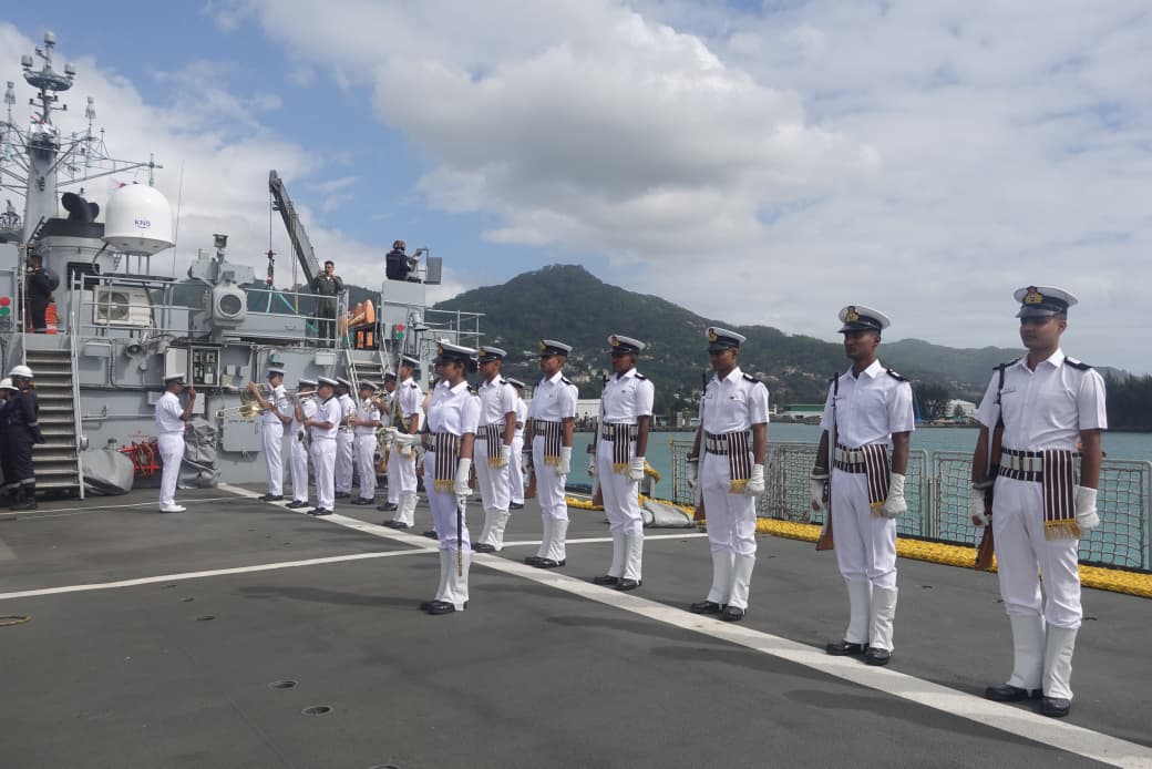 Indian Navy’s First Training Squadron Docks at Port Victoria, Strengthens Maritime Ties with Seychelles Indian Navy’s First Training Squadron Docks at Port Victoria, Strengthens Maritime Ties with Seychelles