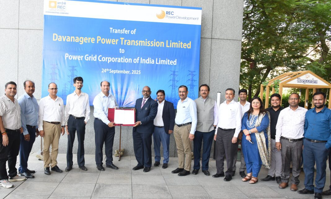 RECPDCL Handsover Davanagere Power Transmission SPV to Power Grid Corporation of India Limited RECPDCL Handsover Davanagere Power Transmission SPV to Power Grid Corporation of India Limited