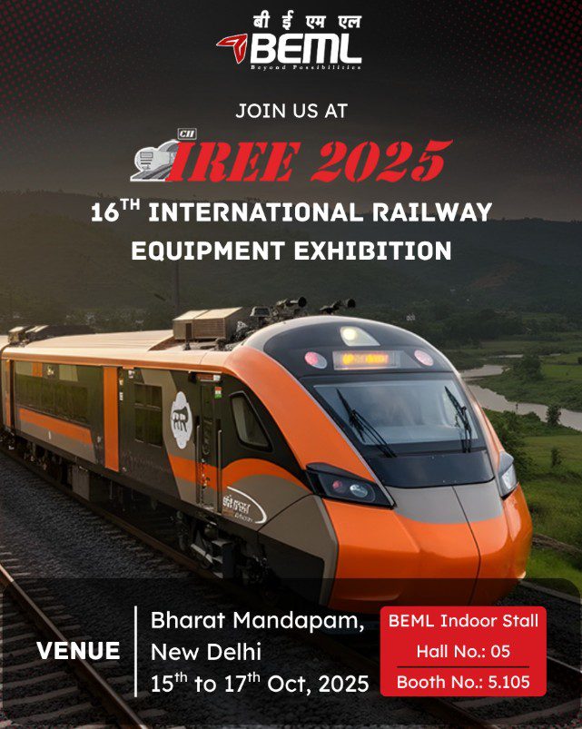 BEML Showcases Cutting-Edge Rail Innovations at IREE 2025 in New Delhi BEML Showcases Cutting-Edge Rail Innovations at IREE 2025 in New Delhi