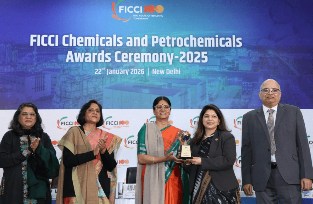 Ms. Vartika Shukla, C&MD, EIL, Conferred with Lifetime Contribution Award at FICCI Chemicals & Petrochemicals Awards 2025 Ms. Vartika Shukla, C&MD, EIL, Conferred with Lifetime Contribution Award at FICCI Chemicals & Petrochemicals Awards 2025