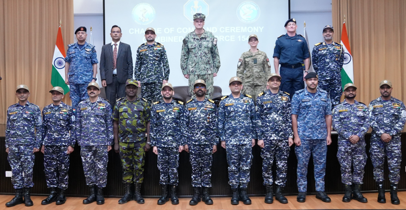 Indian Navy Completes First Command of Combined Task Force 154, Records 7,800 Training Hours Indian Navy CTF 154 command handover ceremony in Bahrain