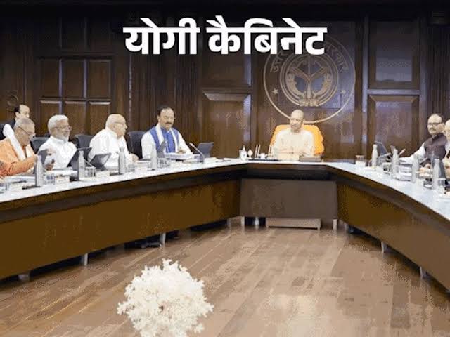 Uttar Pradesh Chief Minister Yogi Adityanath and the state cabinet meeting